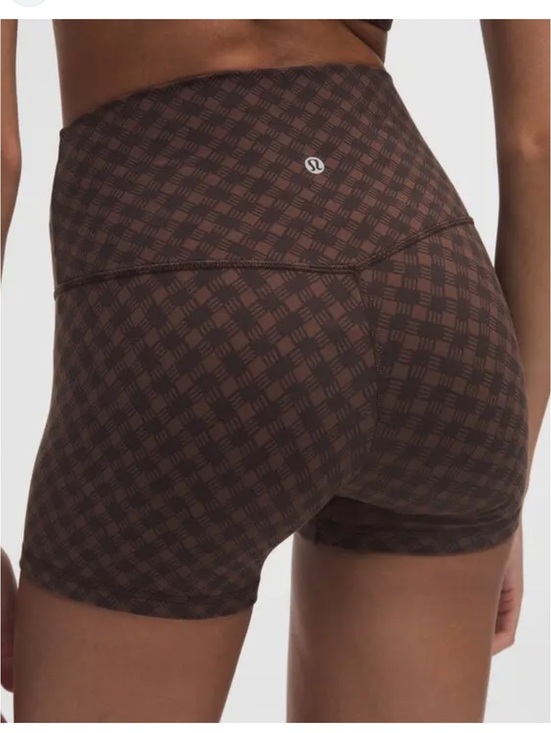 lululemon athletica Pants - lululemon Align High-Rise Short 4" Jacquard Square Heart Jacquard Java Sequoia